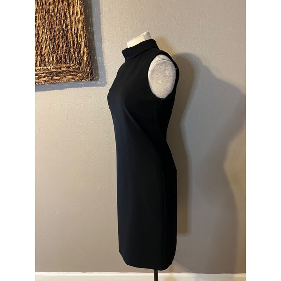J. McLaughlin Dress S Small Black Mock Neck Sleeveless Washable - Picture 6 of 8